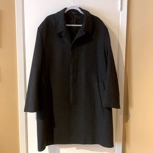 London Fog Men’s dark gray 4 covered button 3/4 length winter coat size 50